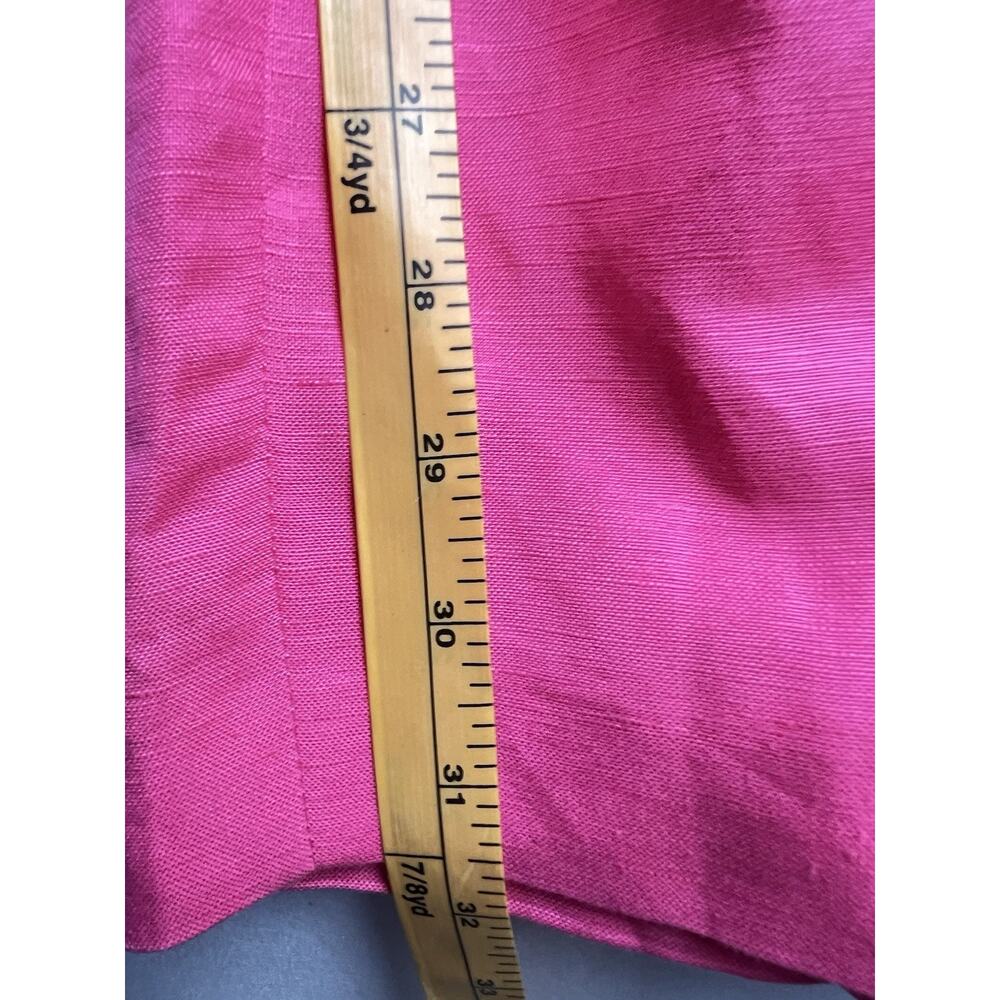 Anne Klein Women's Pink Linen Dress Pants Relaxed Straight 31" Inseam 14 - Picture 7 of 9